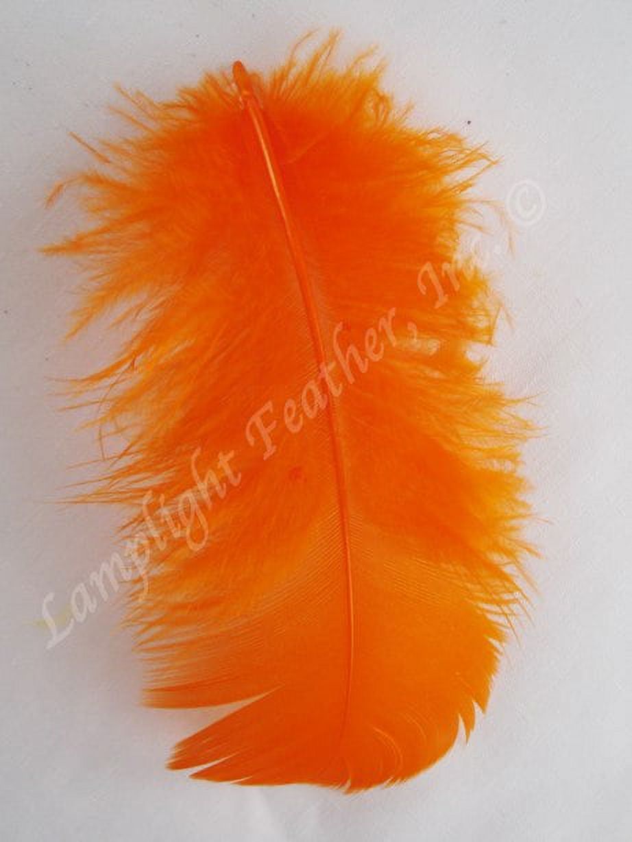 Orange Craft Feathers Turkey Plumage per one ounce package
